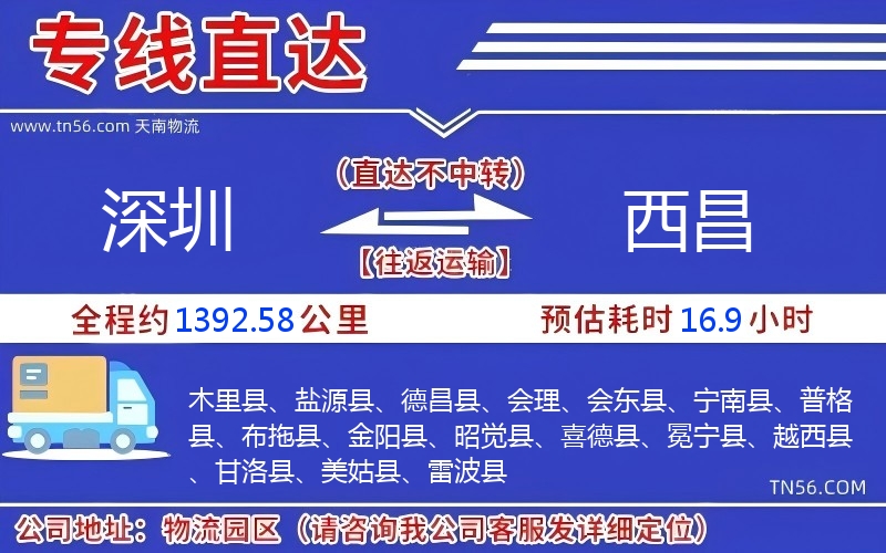 深圳到西昌物流公司