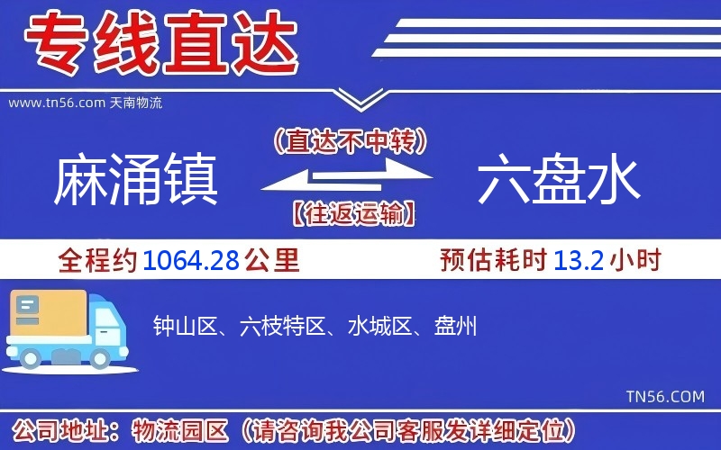 麻涌镇到六盘水物流公司