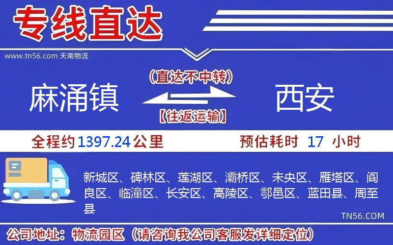 麻涌镇到西安物流公司 麻涌镇到西安物流公司