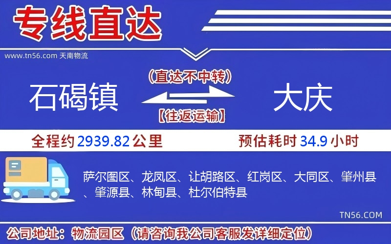 石碣镇到大庆物流公司 石碣镇到大庆物流公司